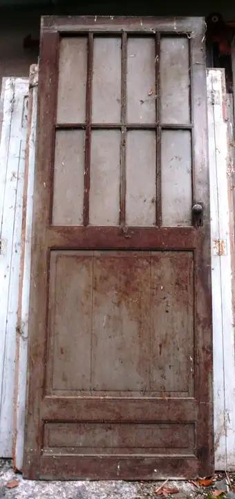 porte vitrée en bois