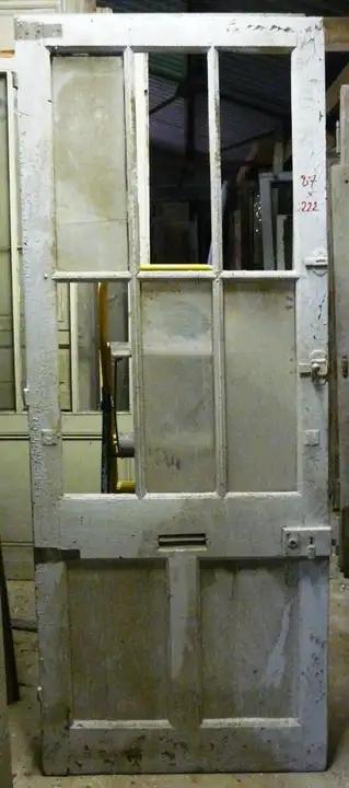 Porte d'interieur en bois vitrée