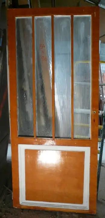 Porte de communication en bois vitrée
