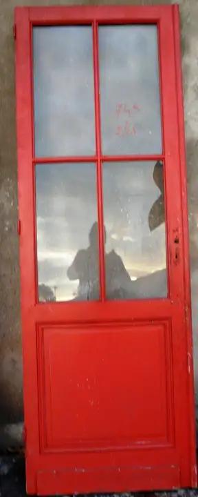 Porte de communication en bois vitrée