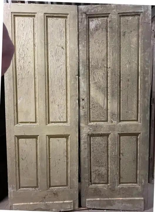 Double porte de communication anciennes en bois