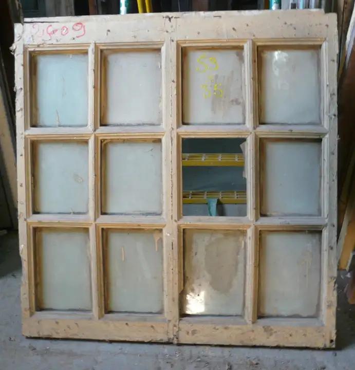 Imposte vitré en bois