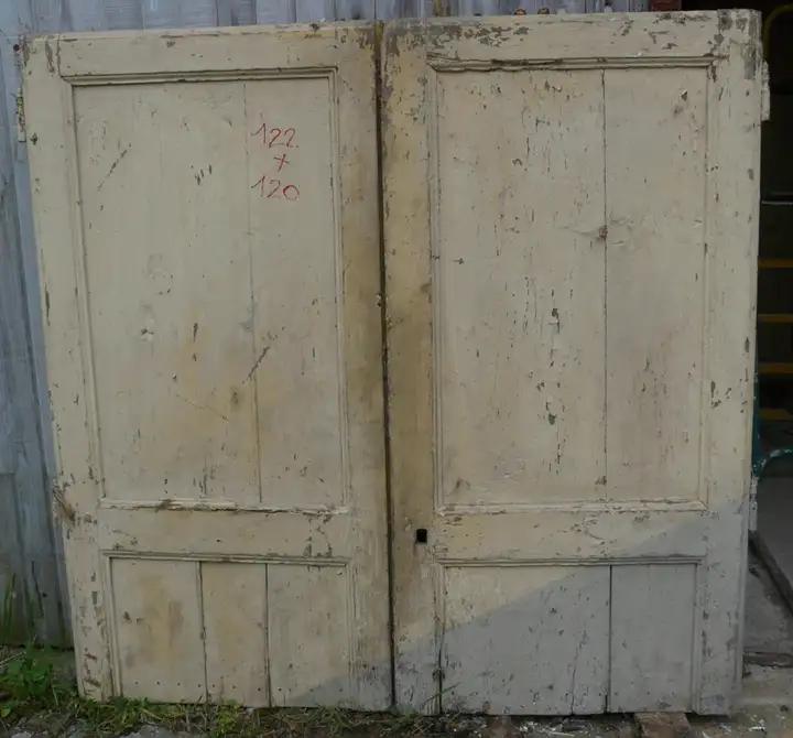 Paire de portes de placard en bois