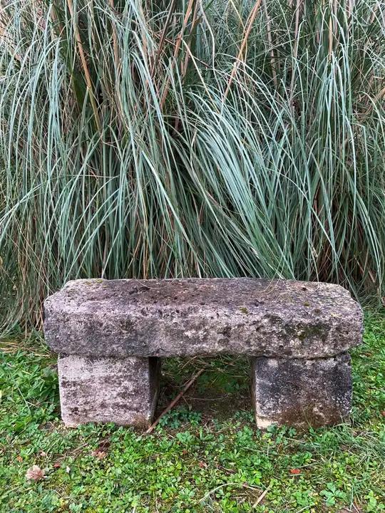 Banc rustique en pierre ancienne