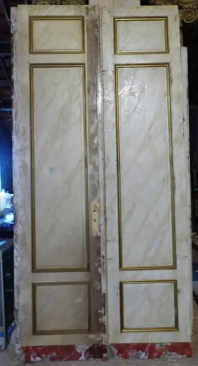 3 paires de portes palières anciennes en bois
