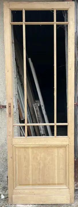 Porte de communication  en sapin décapée