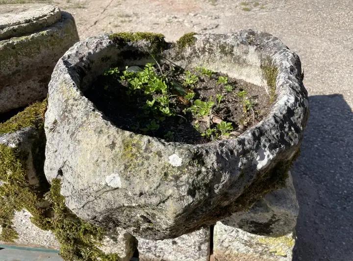 Hard stone tank with rounded facade