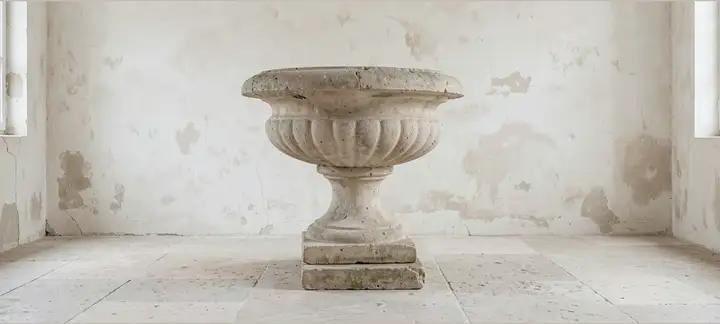 Quatre vases Medicis en pierre reconstituée