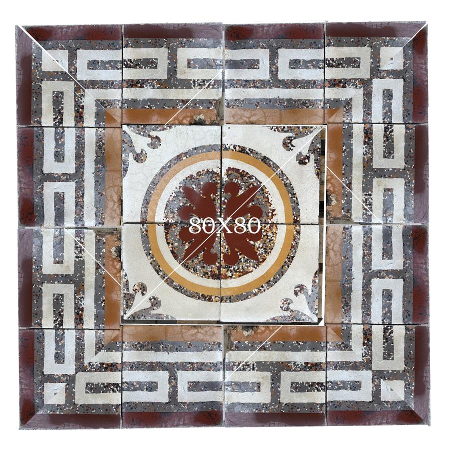 Carrelage en ciment teinté