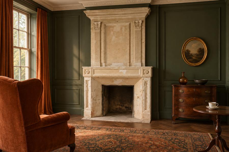 Cheminée à trumeau